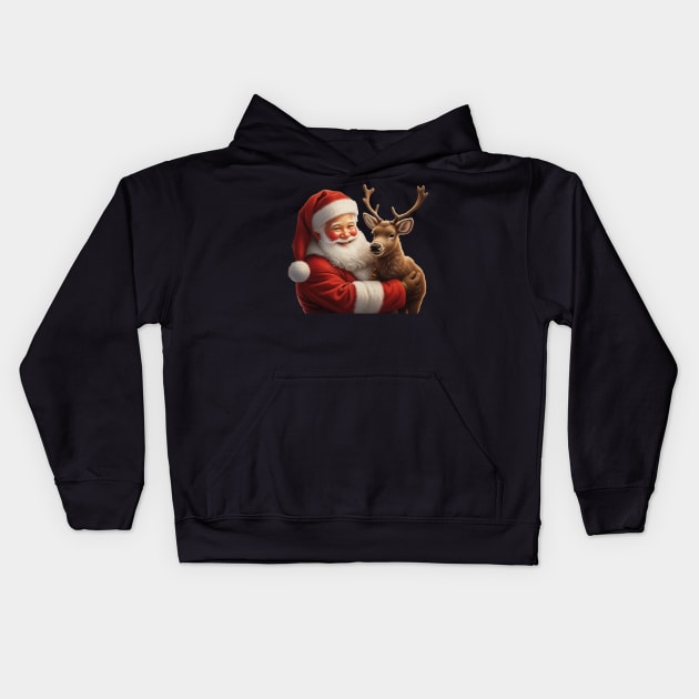 Santa Claus Kids Hoodie by godzilla